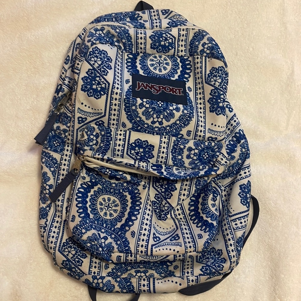 Jansport backpack Navy blue pattern
